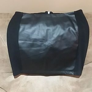 SEXY Black faux leather with stretch sides Lg